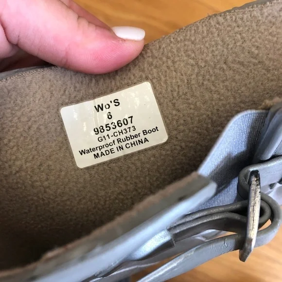 Sperry 'Pelican Tall Quilted" Rainboots Size 6 - Picture 7 of 8